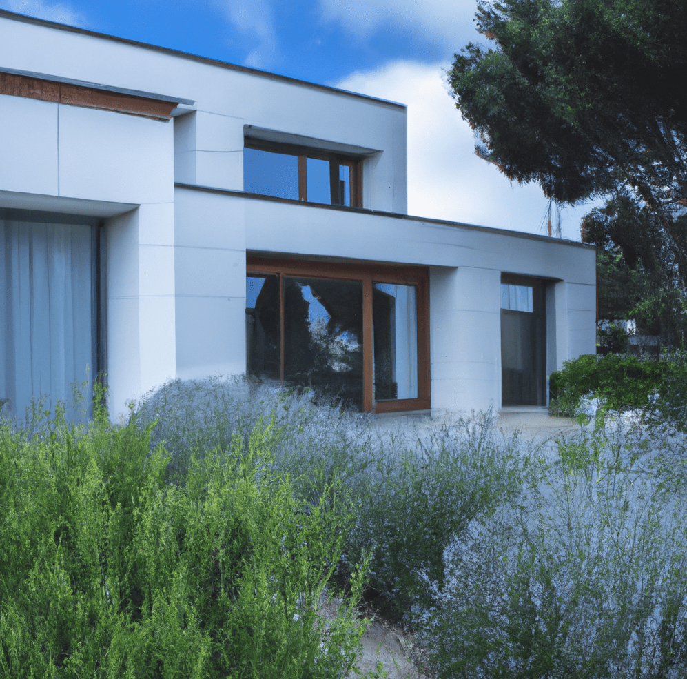 Mediterranean garden at morning